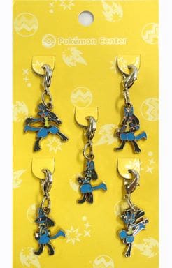 Lucario Pokemon Metal Charm Pokemon Center Limited 5 Piece Set Charm [USED]