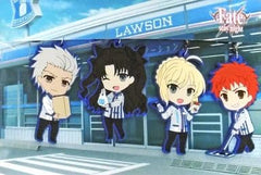 Archer, etc. Fate/stay night SD Chara Rubber Strap LAWSON Limited Receipt ID Campaign D Course Prize 4 Types Set Key Chain [USED]