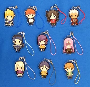 Sakura Matou, etc. Fate/stay night: Unlimited Blade Works Petite Bit Strap Collection All 10 Types Set Key Chain [USED]