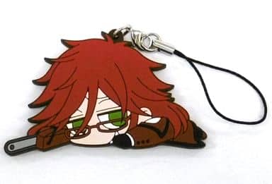 Grell Sutcliff Black Butler: Book of Circus Darun Rubber Strap Collection Key Chain [USED]