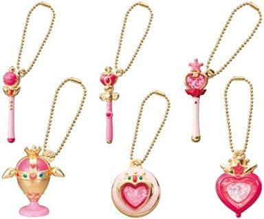 Cutie Moon Rod, etc. Sailor Moon Diecast Charms 2 All 6 Types Set Charm [USED]