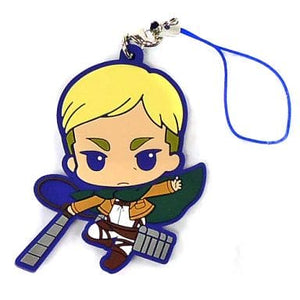 Erwin Attack on Titan Capsule Rubber Mascot Key Chain [USED]