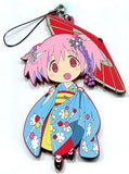 Madoka Kaname Puella Magi Madoka Magica The Movie Rebellion SD Rubber Strap Set Kimono Ver. Anime Festival Asia 2014 & Aniplex+ Limited Key Chain [USED]