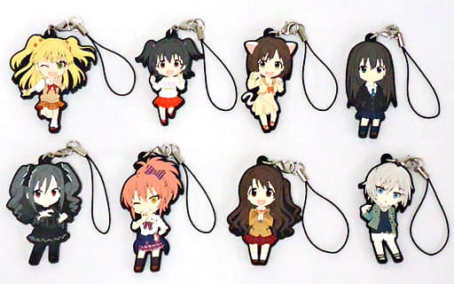 Uzuki Shimamura, etc. THE IDOLM@STER Cinderella Girls Trading Rubber Strap Vol.1 All 7 Types Set & Box Purchase Privilege Key Chain [USED]