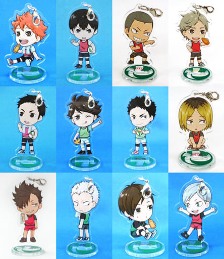 Shoyo Hinata, etc. Haikyu!! Ichiban Kuji Spring Training Camp! Plate Charm Kyun Chara Illustrations Prize G All 12 Types Set Charm [USED]