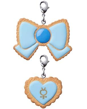 Sailor Mercury Ribbon & Heart Sailor Moon Charm Patisserie Cookie Charm Charm [USED]