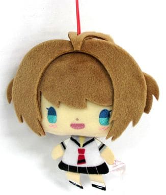 Sakura Kinomoto Uniform Summer Sakura & Shaoran Stuffed Mascot Cardcaptor Sakura Koedarize Key Chain [USED]