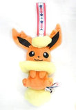 Flareon Pokemon XY I Love Eevee Big Stuffed Toy that Can Be Attached To Bag 2 Mascot [USED]