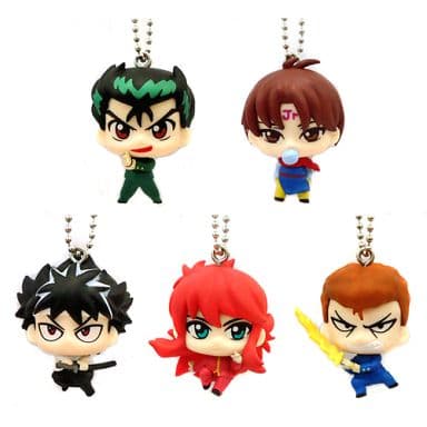 Yusuke Urameshi, etc. Yu Yu Hakusho Deformed Mascot All 5 Types Set Key Chain [USED]