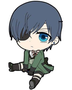 Ciel Phantomhive Black Butler: Book of Murder Petanko Trading Rubber Strap Key Chain [USED]