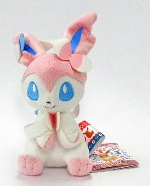 Sylveon Pokemon XY I Love Eevee Big Stuffed Toy that Can Be Attached To Bag 2 Plush Toys [USED]