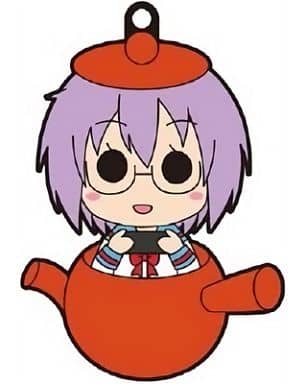 Nagato on Teapot The Disappearance of Yuki Nagato chan Charide Rubber Charm Key Chain [USED]