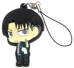 Levi Attack on Titan Trading Rubber Strap Attack On Titan in Joypolis Limited Key Chain [USED]