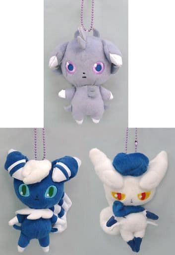 Espurr, etc. Pokemon XY Big Stuffed Toy that Can Be Attached To Bag Nyasper Nyaonicus All 3 Types Set Mascot [USED]