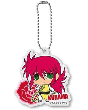 Kurama A Long Hair Yu Yu Hakusho Chimi Chara Acrylic Mascot Key Chain [USED]