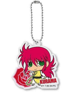 Kurama A Long Hair Yu Yu Hakusho Chimi Chara Acrylic Mascot Key Chain [USED]