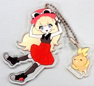 Main Character Girl Die Cut Pokemon X Y Trainers Collection Xy Heroine Acrylic Keychain Collection Pokemon Center Limited Key Chain [USED]