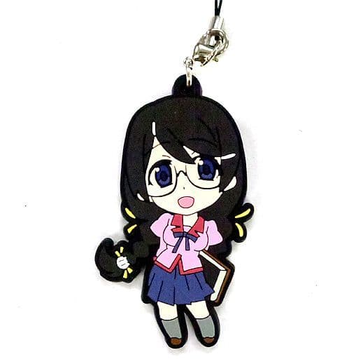 Tsubasa Hanekawa Monogatari Series Trading Rubber Strap MADOGATARI Exhibition Limited Key Chain [USED]
