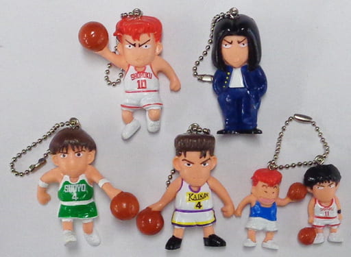 Hisashi Mitsui, etc. Slam Dunk Gashapon Slam Swing 2 All 5 Types Set Key Chain [USED]