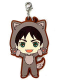 Ellen Yeager Wolf Forest Animals Attack on Titan: Junior High Ichiban Kuji Bunkasai no Maki Rubber Mascot Prize G Key Chain [USED]