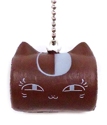 Black Nyanko Marshmallow Face Natsume's Book of Friends Fuwafuwa Marshmallow Nyanko-sensei Key Chain [USED]