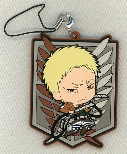 Reiner Braun Attack on Titan Rubber Charm Attack on Titan Exhibition Limited Rubber Strap Set B Included Items Key Chain [USED]