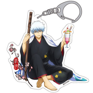 Gintoki Sakata Gintama Acrylic Keychain Key Chain [USED]