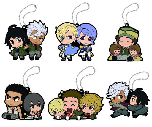 McGillis, etc. Mobile Suit Gundam: Iron-Blooded Orphans Buddycolle Rubber Mascot Iron-Blooded Bonds Arc All 6 Types Set Key Ring [USED]