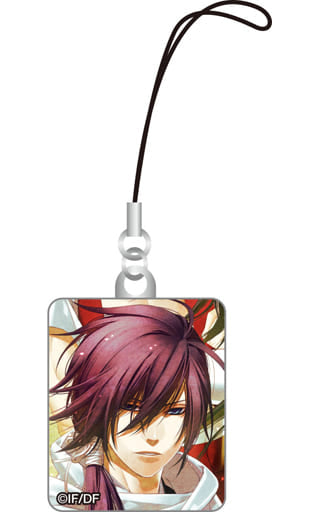 Hajime Saito Hakuouki Otomate Lameiri Metal Dome Strap Vol.1 Key Chain [USED]