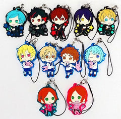 Kanata Shinkai, etc. Ensemble Stars! Ichiban Kuji First Live! Wai Wai! Rubber Strap Prize L All 11 Types Set Key Chain [USED]