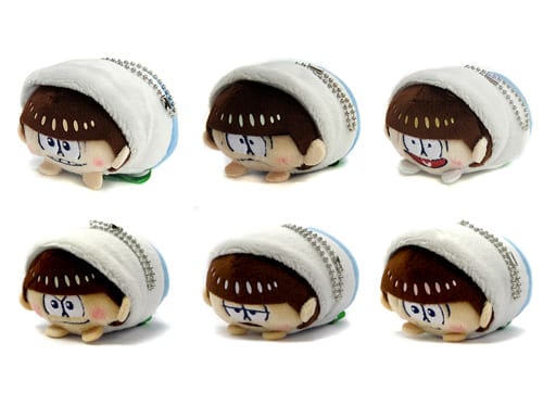 Osomatsu, etc. Mr. Osomatsu Mochitto Mascot Gray Ver. famima.com Limited All 6 Types Set Key Ring [USED]