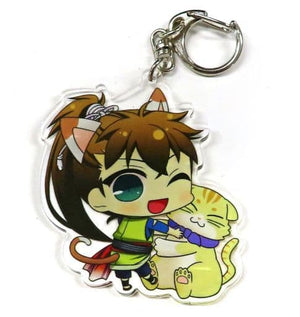 Heisuke Todo Hakuouki: Shinkai Acrylic Key Chain Otomate in Namja Town 2016: Saison Des Fleurs Limited Carnival Game Oni Kuji Shinkai Onikichi Prize Key Chain [USED]