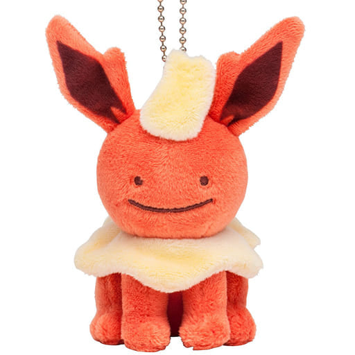 Flareon Pokemon Transform! Metamon Mascot Pokemon Center Limited Key Chain [USED]