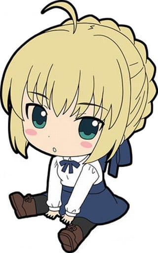 Saber Fate/stay night: Unlimited Blade Works Petanko Trading Rubber Strap Vol.2 Key Chain [USED]