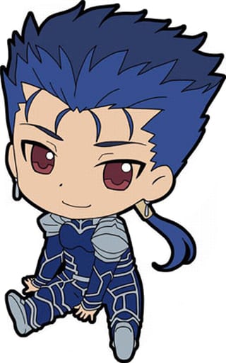 Lancer Fate/stay night: Unlimited Blade Works Petanko Trading Rubber Strap Vol.2 Key Chain [USED]