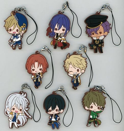 Hokuto Hidaka, etc. Ensemble Stars! Rubber Strap Collection Vol.2 Kotobukiya Movic Limited All 8 Types Set Key Chain [USED]