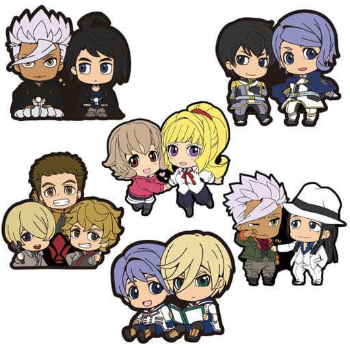 Olga, etc. Mobile Suit Gundam: Iron-Blooded Orphans Buddycolle Rubber Mascot Pride & Determination Arc All 6 Types Set Key Ring [USED]