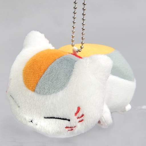 Nyanko-sensei Eyes Closed Natsume's Book of Friends Big Stuffed Toy that Can Be Attached To Bag Mascot [USED]