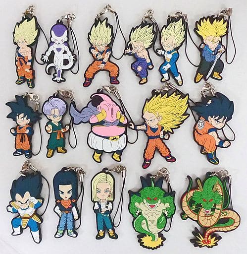 Vegeta, etc. Dragon Ball Ichiban Kuji Z Arc World Collectable Figure Rubber Charm Prize I All 16 Types Set Key Chain [USED]