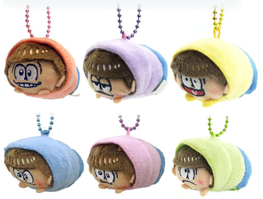 Karamatsu, etc. Mr. Osomatsu Mamekororin All 6 Types Set Key Ring [USED]
