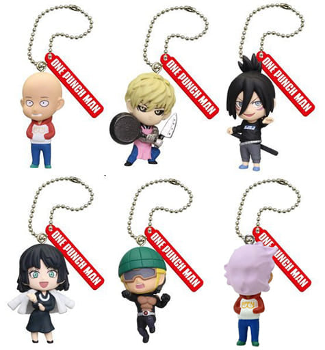 Genos, etc. One Punch Man Figure Key Chain 2 All 6 Types Set Key Chain [USED]