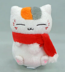 Nyanko-sensei Scarf Natsume's Book of Friends Ichiban Kuji Nyanko-sensei to Hokkori Fuyujitaku Otedama Mascot Plush Toy Prize E Mascot [USED]