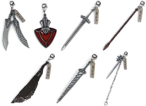Fate/stay night: Unlimited Blade Works Metal Charm Collection All 7 Types Set Charm [USED]