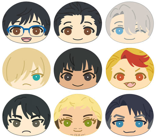 Victor Nikiforov, etc. Yuri!!! On ICE Omanjuu Niginigi Mascot All 9 Types Set Key Chain [USED]
