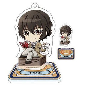 Osamu Dazai Bungo Stray Dogs OSUWARI!! Acrylic Mascot Key Chain [USED]