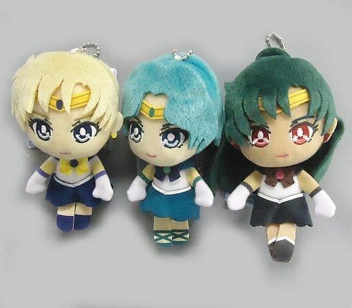 Sailor Uranus, etc. Sailor Moon Crystal Girls Memories Masukot Stuffed Animal 003 All 3 Types Set Mascot [USED]