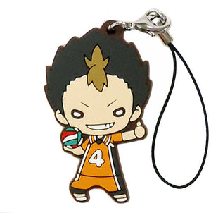 Yu Nishinoya Haikyu!! Nitotan Karasuno High School Rubber Mascot Jump Festa 2017 Limited Key Chain [USED]