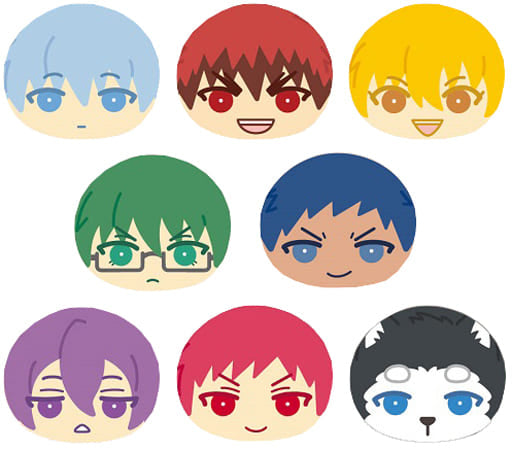 Tetsuya Kuroko, etc. Kuroko's Basketball Omanjuu Niginigi Mascot All 8 Types Set Key Ring [USED]