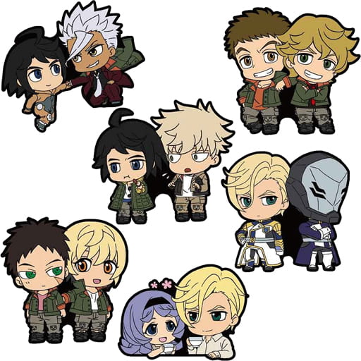 Olga, etc. Mobile Suit Gundam: Iron-Blooded Orphans Buddycolle Rubber Mascot Their Footprints Arc All 6 Types Set Key Ring [USED]