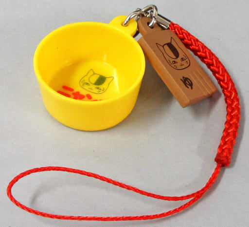 Nyanko-sensei Bucket & Geta Tag Natsume's Book of Friends Nyanko-sensei Burari Sentou Collection Key Chain [USED]